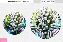 Stained Glass Lily of the Valley |Wind Spinner Design Product Image 1