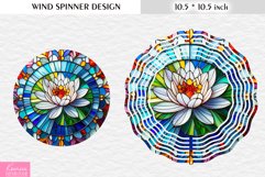 Stained Glass Lily Flower Wind Spinner Design Product Image 1