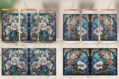 Stained Glass Flowers Glass Can Wraps Product Image 4