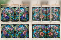 Stained Glass Flowers Glass Can Wraps Product Image 6
