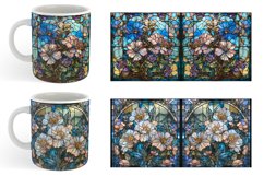 Stained Glass Flowers | Mug sublimation design Product Image 5