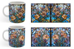Stained Glass Flowers | Mug sublimation design Product Image 6