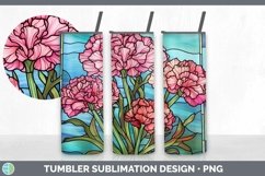 GorgeousStained Glass Flowers Tumbler design.