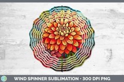 GorgeousStained Glass Flowers Wind Spinner design.