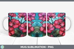 GorgeousStained Glass Flowers Mug Wrap design.