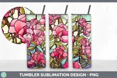 GorgeousStained Glass Flowers Tumbler design.