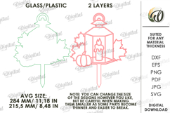 Stained Glass Garden Stakes Laser Cut. Plant Stakes SVG Product Image 3