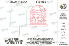 Stained Glass Garden Stakes Laser Cut. Plant Stakes SVG Product Image 2