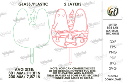 Stained Glass Garden Stakes Laser Cut. Plant Stakes SVG Product Image 3