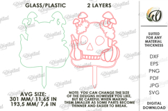 Stained Glass Garden Stakes Laser Cut. Plant Stakes SVG Product Image 3