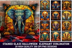 Stained Glass Halloween Elephant Sublimation Bundle Product Image 2