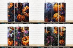 3D Stained Glass Halloween Flowers Tumbler Bundle Product Image 3