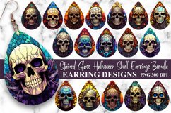 Stained Glass Halloween Skull Earrings Bundle Product Image 1