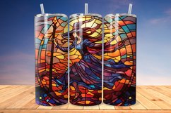 Stained Glass Halloween witch 20oz/30oz Tumbler PNG Product Image 1