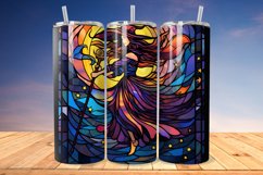 Stained Glass Halloween witch 20oz/30oz Tumbler PNG Product Image 1