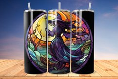 Stained Glass Halloween witch 20oz/30oz Tumbler PNG Product Image 1