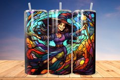 Stained Glass Halloween witch 20oz/30oz Tumbler PNG Product Image 1