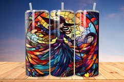 Stained Glass Halloween witch 20oz/30oz Tumbler PNG Product Image 1
