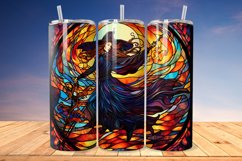 Stained Glass Halloween witch 20oz/30oz Tumbler PNG Product Image 1