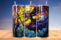 Stained Glass Halloween witch 20oz/30oz Tumbler PNG Product Image 1