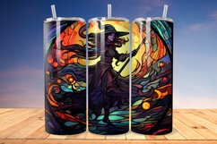 Stained Glass Halloween witch 20oz/30oz Tumbler PNG Product Image 1