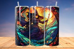 Stained Glass Halloween witch 20oz/30oz Tumbler PNG Product Image 1