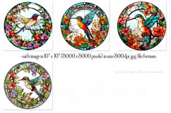 Hummingbird Wind Spinners, Stained Glass Style Wind Spinners Product Image 2