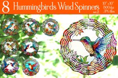 Hummingbird Wind Spinners, Stained Glass Style Wind Spinners Product Image 1