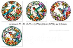 Hummingbird Wind Spinners, Stained Glass Style Wind Spinners Product Image 2
