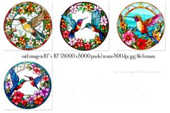 Hummingbird Wind Spinners, Stained Glass Style Wind Spinners Product Image 3