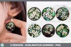 Bundle of six Floral Jasmines Round Earrings designs.