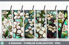 Bundle of six Floral Jasmines Tumbler designs.