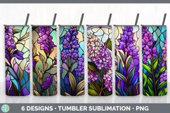 Bundle of six Watercolor Lavenders Tumbler designs.
