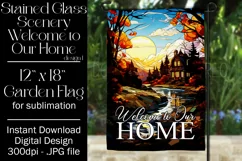Stained Glass Autumn 12x18 Welcome to Our Home Garden Flag Product Image 1