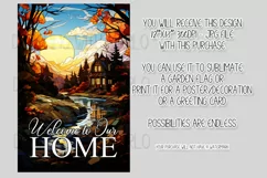 Stained Glass Autumn 12x18 Welcome to Our Home Garden Flag Product Image 2
