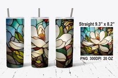 Stained Glass Magnolia Tumbler Wrap, Magnolia Tumbler Wrap Product Image 1