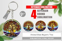 Keychain Stained Glass Tree Product Image 1