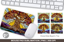 Mouse Pad Stained Glass Tree Product Image 1