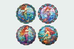 Stained Glass Mermaid Wind Spinner Sublimation Bundle