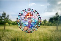 Stained Glass Mermaid Wind Spinner Sublimation Bundle