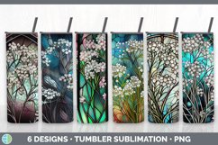 Bundle of six Floral Morning Glories Tumbler designs.