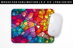 Stained Glass Mouse Pad Design | Mouse Pad Sublimation PNG Product Image 1