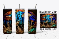 Stained Glass Mushroom Tumbler Wrap,Sublimation Tumbler Wrap Product Image 1