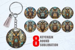 Stained Glass Owl Keychain | Keyring Product Image 1