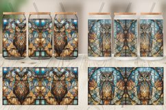 Stained Glass Owl Glass Can Wraps Product Image 3