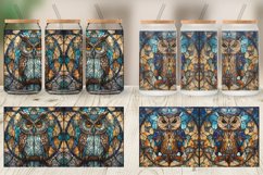 Stained Glass Owl Glass Can Wraps Product Image 5