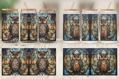 Stained Glass Owl Glass Can Wraps Product Image 6