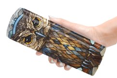 Stained Glass Owl | Tumbler Sublimation Wrap Product Image 6