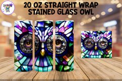 Stained Glass Owl Face Sublimation Tumbler Wrap - Wild Life Product Image 1