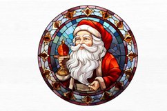 Stained Glass Painting of Santa Claus Watercolor Clipart Product Image 8